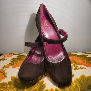 Coach Shoes Suede Mary Jane Heels